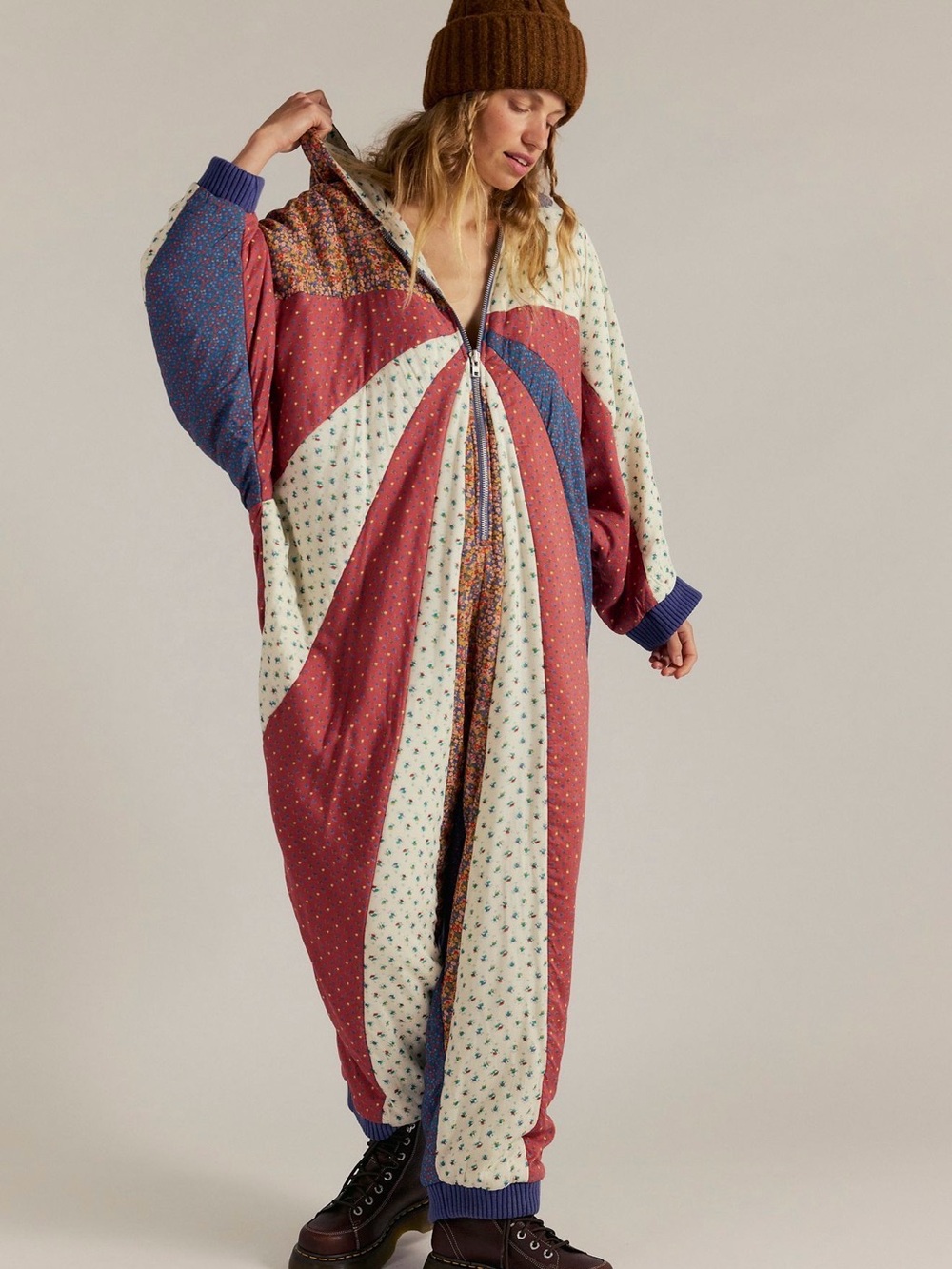 Free People Morning Star Quilted Jumpsuit XS NWT HTF DISCONTINUED - Picture 3 of 10